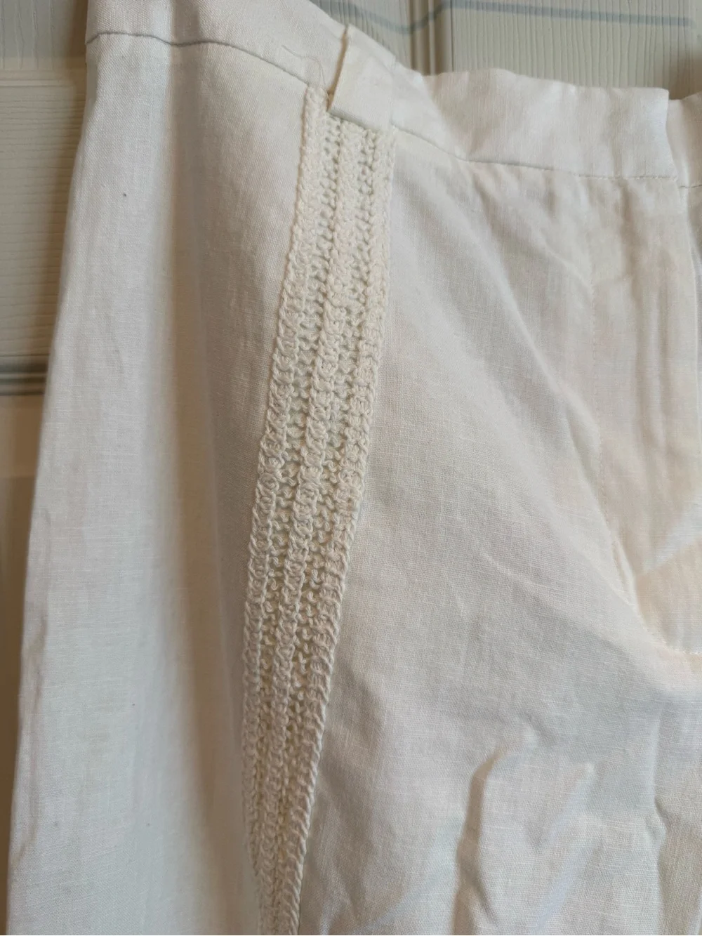 Zara Embroidered Cropped Trousers